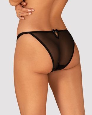 Женские эротические трусики Obsessive Ivannes 2XL/3XL черные