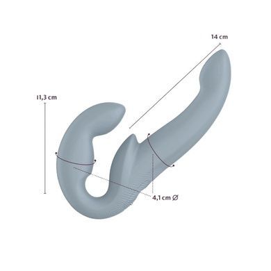 Безременной страпон с вибрацией Fun Factory cool grey SX0977 фото