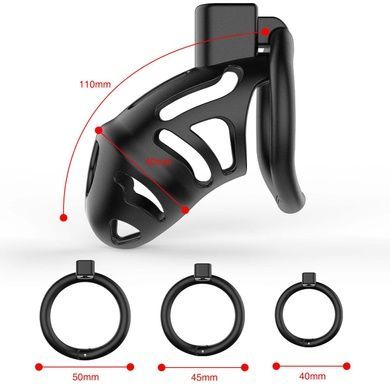 Клітка для пеніса LOCKINK SEVANDA Plastic Penis Black SX0872 фото