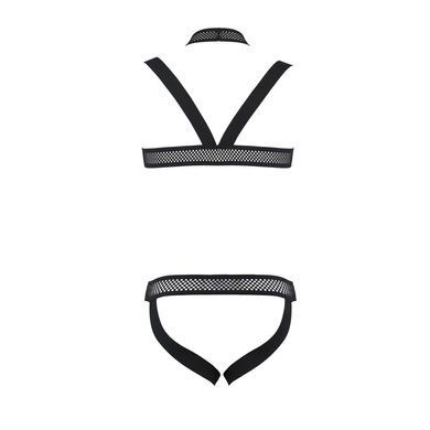 Комплект чоловічої білизни з кріпленнями Passion 043 JACOB XXL/XXXL Black, труси, шлейки