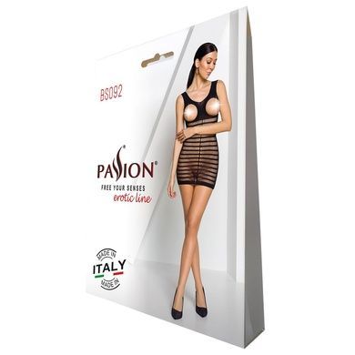 Бодистокинг-платье с открытой грудью Passion BS092 black One size