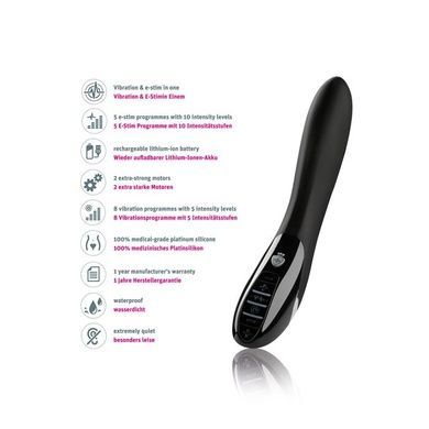 Вібратор з електростимуляцією Mystim Electric Eric eStim Black SO2987 фото
