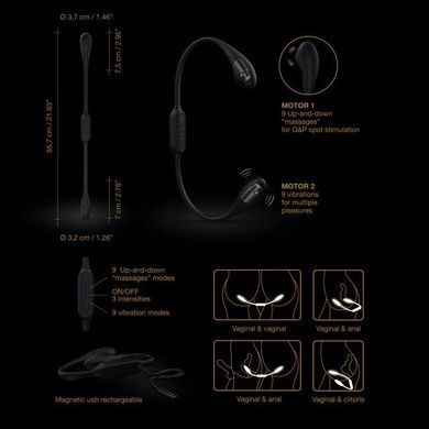 Вибратор со стимуляцией пальчиком Dorcel DUAL EXPLORER SO5079 фото