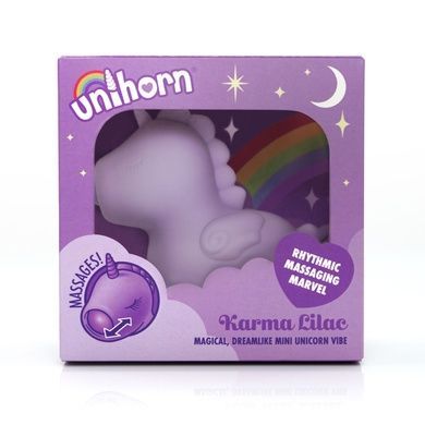 Вібратор-єдиноріжка Unihorn - Karma Lilac, з пульсацією SX2867 фото