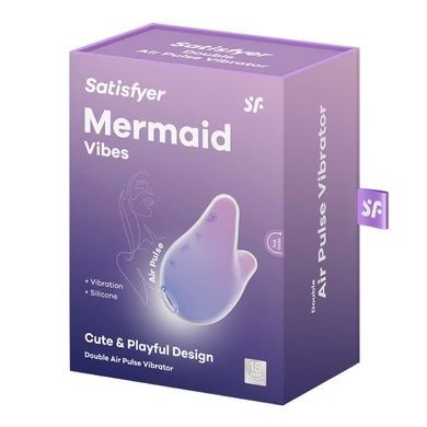 Вакуумний кліторальний стимулятор з вібрацією Satisfyer Mermaid Vibes фіолетовий SX1219 фото