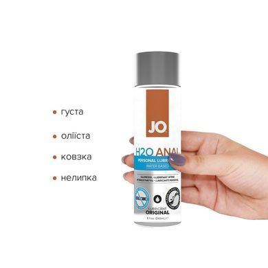 Анальний лубрикант на водній основі JO ANAL H2O 240мл SO1694 фото