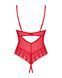 Боді з доступом Obsessive Ingridia crotchless teddy XS/S, червоне, відкриті груди