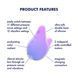 Вакуумний кліторальний стимулятор з вібрацією Satisfyer Mermaid Vibes фіолетовий SX1219 фото 4