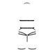 Комплект білизни Passion Exclusive MORGAN SET OpenBra S/M, black, стрепи, трусики, ліф, пояс