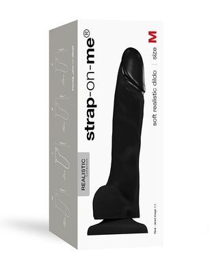 Фалоімітатор Strap-On-Me SOFT REALISTIC DILDO Black M SO4520 фото
