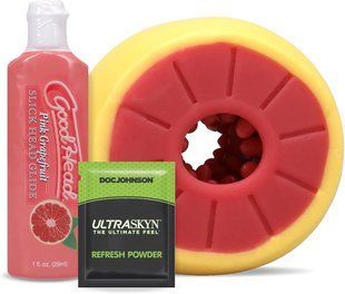 Набор для минета Doc Johnson GoodHead Grapefruit Blowjob Set - Yellow SX1322 фото