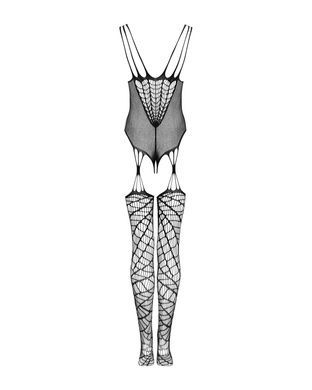 Ажурний бодістокінг комбінезон під павутину Obsessive Bodystocking G325 black S/M/L, чорний
