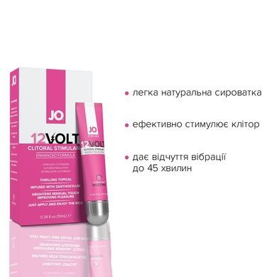 Збудливий гель для клітора JO 12VOLT (10 мл) SO2096 фото
