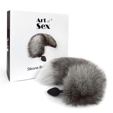Анальна пробка з хвостом Art of Sex size M Artctic fox SO6189 фото