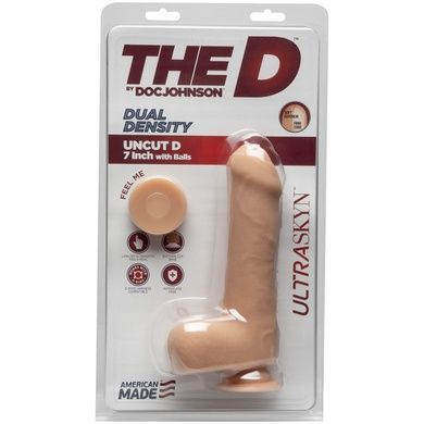 Фалоімітатор Doc Johnson The D Uncut D 7 Inch With Balls ULTRASKYN діаметр 4,5 см SO3498 фото