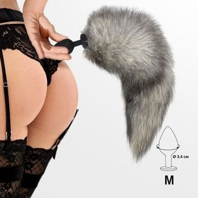 Анальна пробка з хвостом Art of Sex size M Artctic fox SO6189 фото