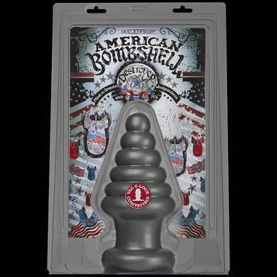 Анальна пробка для фістингу Doc Johnson American Bombshell Destroyer Gun Metal SO2785 фото