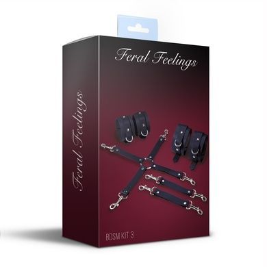 Набор для БДСМ 3 в 1 Feral Feelings BDSM Kit 3 Black SO8269 фото