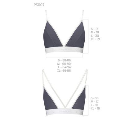 Спортивний топ з подвійними бретелями Passion PS007 TOP S, dark grey