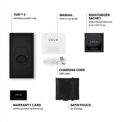 Эрекционное кольцо с вибрацией LELO Tor 3 Black SX0700 фото