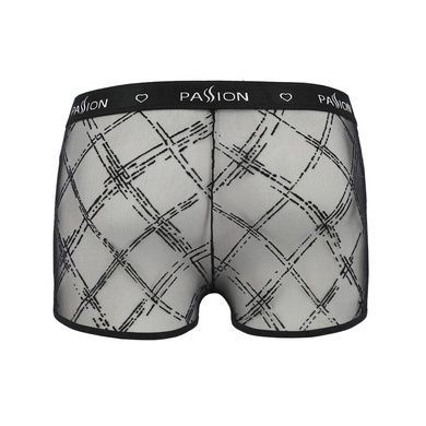 Мужские прозрачные боксеры Passion 032 SHORT JAMES L/XL Black, сетка