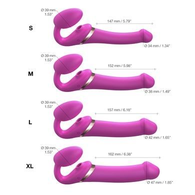 Безременной вибрострапон Strap-On-Me MULTI ORGASM Fuchsia M SO6822 фото