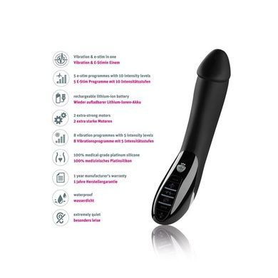 Вібратор з електростимуляцією Mystim Tickling Truman eStim Black SO3472 фото