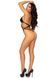 Вініловий тедді Leg Avenue Teddy with strappy open back One size Black