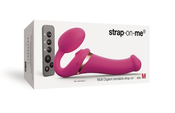Безременной вибрострапон Strap-On-Me MULTI ORGASM Fuchsia M SO6822 фото