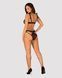 Полупрозрачный эротический комплект Obsessive Obsessivia 2pcs set black S/M, бюстгальтер и трусики,