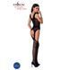 Бодистокинг Passion BS061 black, комбинезон, имитация чулок S/M/L