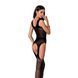 Бодистокинг Passion BS061 black, комбинезон, имитация чулок S/M/L