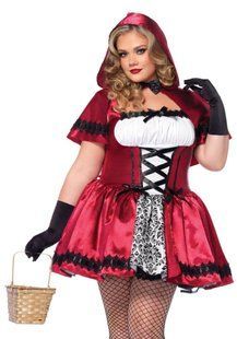Еротичний костюм Червоної шапочки Leg Avenue Gothic Red Riding Hood 3X&ndash;4X, сукня, накидка
