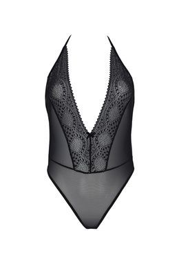 Боди Passion DROSERA BODY black, L/XL, высокие вырезы, верх на завязках