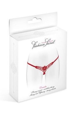 Миниатюрные кружевные трусики-стринги с доступом Fashion Secret DANUTA S, M, L красные