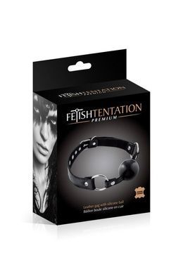 Кляп Fetish Tentation with silicone ball Black SX1101 фото
