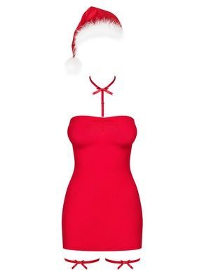 Пеньюар Obsessive Kissmas chemise red 2XL/3XL