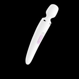 Вібромасажер Satisfyer Wand-er Woman White/Chrome SO3458 фото