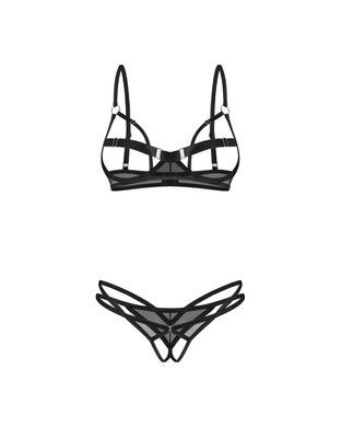 Комплект Obsessive Euridia 2-pcs crotchless set M/L