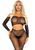 Комплект Leg Avenue Rhinestone Fishnet Crop Top and Legging One Size Black