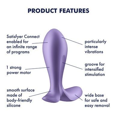 Анальна пробка з вібрацією Satisfyer Intensity Plug Purple SO8626 фото