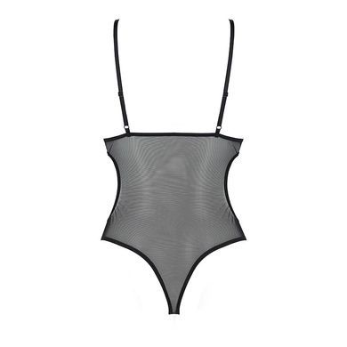 Боди с ажурным лифом Passion CHRISTA BODY S/M, black