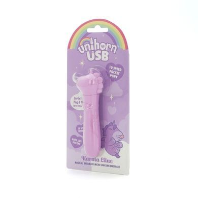 Вібратор-єдиноріжка Unihorn USB Bullet - Karma Lilac, віброкуля, USB-зарядка SX2868 фото