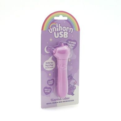 Вібратор-єдиноріжка Unihorn USB Bullet - Karma Lilac, віброкуля, USB-зарядка SX2868 фото