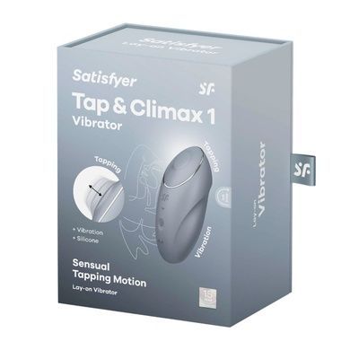 Вибростимулятор пульсатор Satisfyer Tap & Climax 1 Bluegrey SX0568 фото