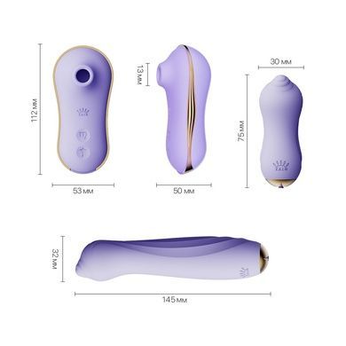 Набір Zalo UNICORN Set Violet (віброяйце, пульсатор, вакуумний стимулятор) SO6688 фото