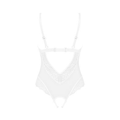 Еротичне напівпрозоре боді Obsessive Heavenlly crotchless teddy M/L, з доступом