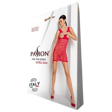 Бодистокинг-платье с открытой грудью Passion BS092 red One size