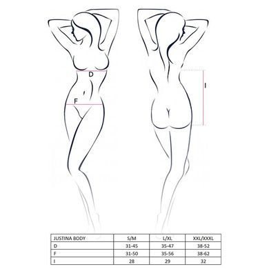 Боди монокини с открытой грудью Passion JUSTINA BODY L/XL, black