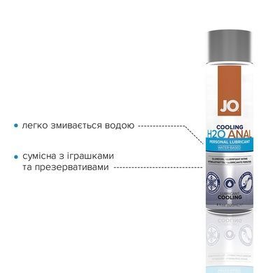 Анальний лубрикант JO ANAL H2O охолоджувальний 120мл SO1695 фото